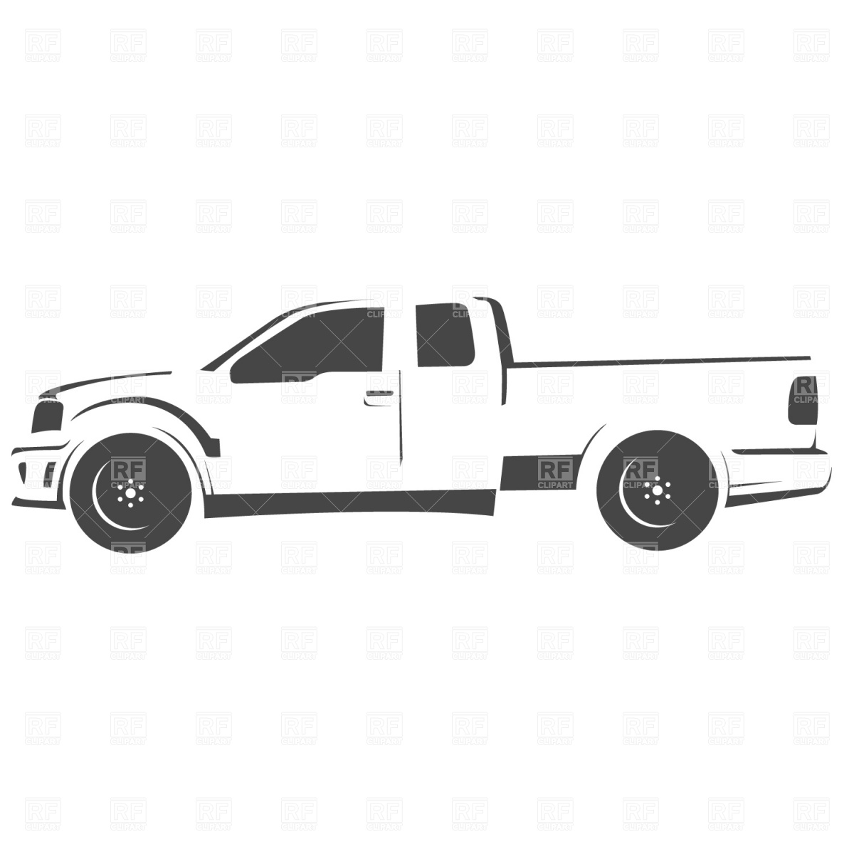 Pick Up Truck Drawing 888 Download Royalty Free Vector Clipart  Eps