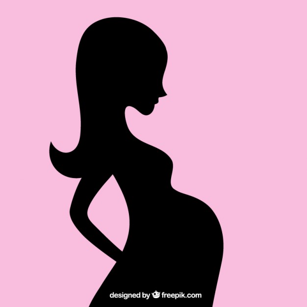 Pregnant Woman Silhouette Clipart By Karen Arnold