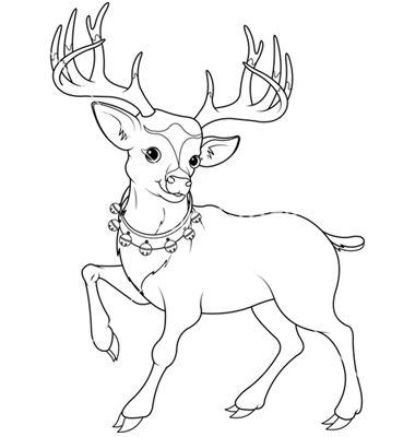 Reindeer Rudolf Coloring Page Vector By Dazdraperma   Image  1601456    