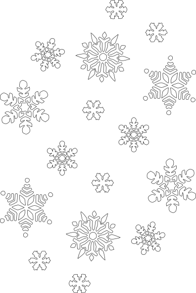 Snowflake Black And White Clip Art At Clker Com   Vector Clip Art    