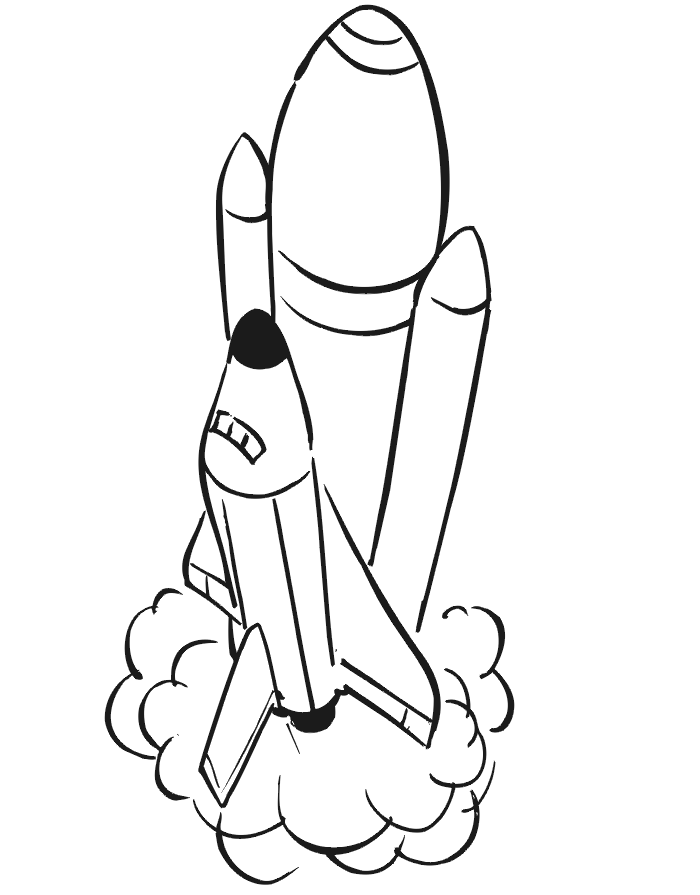 Space Shuttle Coloring Page   Shuttle Launching