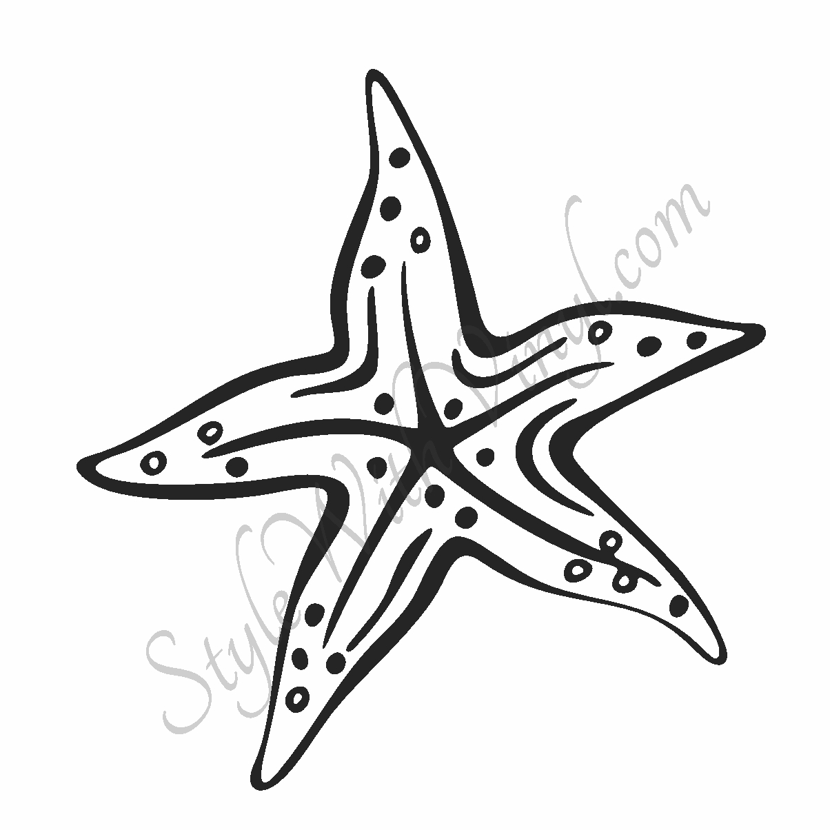 Starfish Black And White Drawing Starfish Jpg