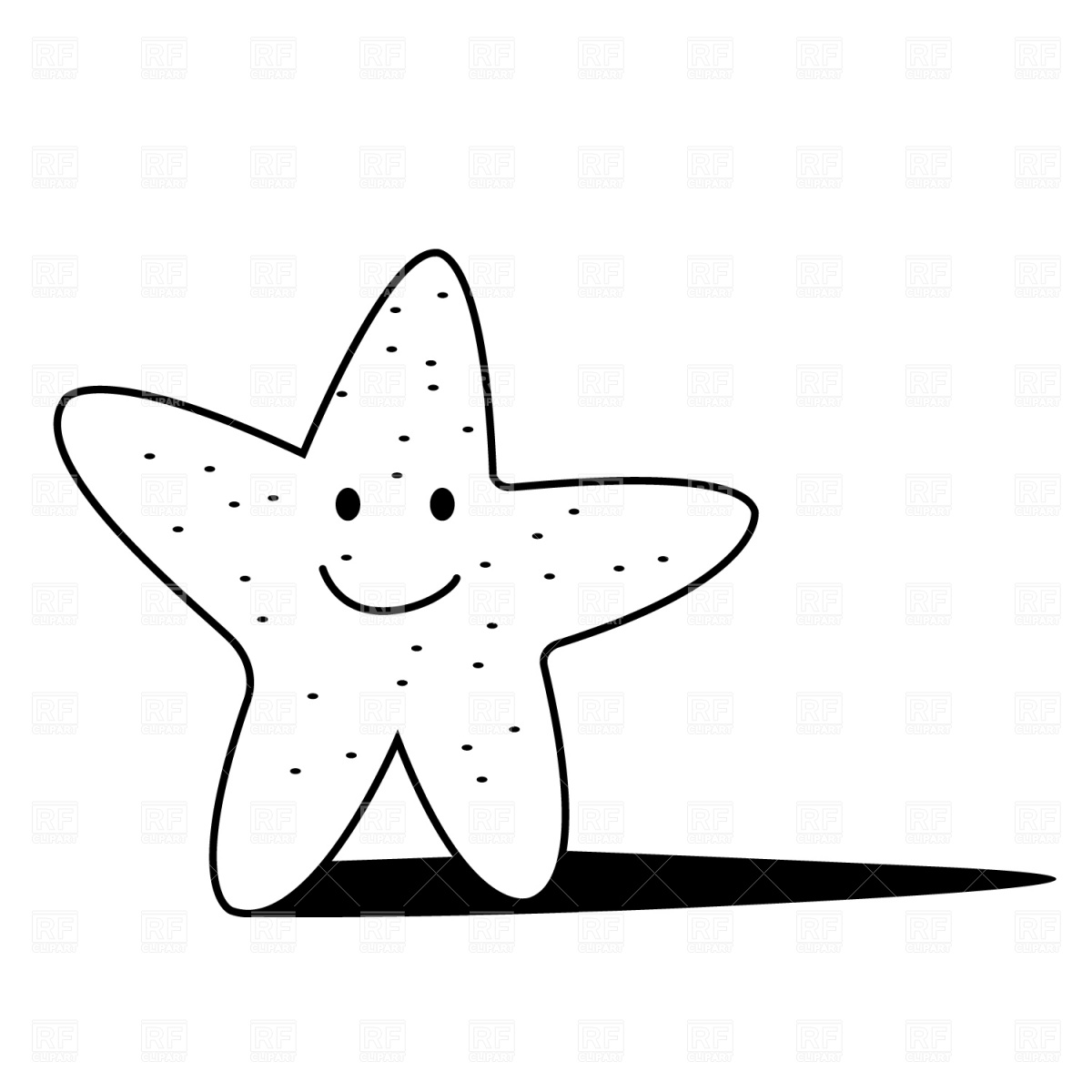 Starfish Clipart Black And White   Clipart Panda   Free Clipart Images