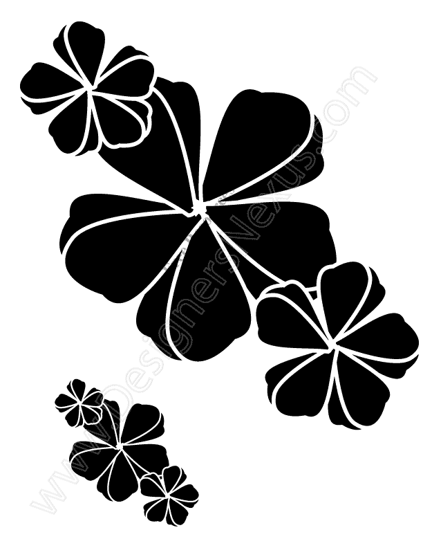 V11 Free Vector Graphic Flower Stencil Clip Art   Designers Nexus