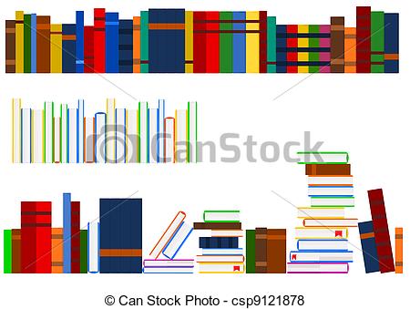 Vector Of Series Of Books   Vector Image Of Several Aligned Rows Of    