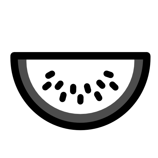 Watermelon Icon Black White Food Clipartist Clipartsy Com Poster Art