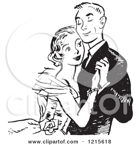 At High School Prom In Black And White Royalty Free Illustration Jpg