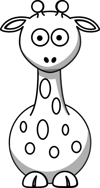 Black And White Giraffe Clip Art At Clker Com   Vector Clip Art Online
