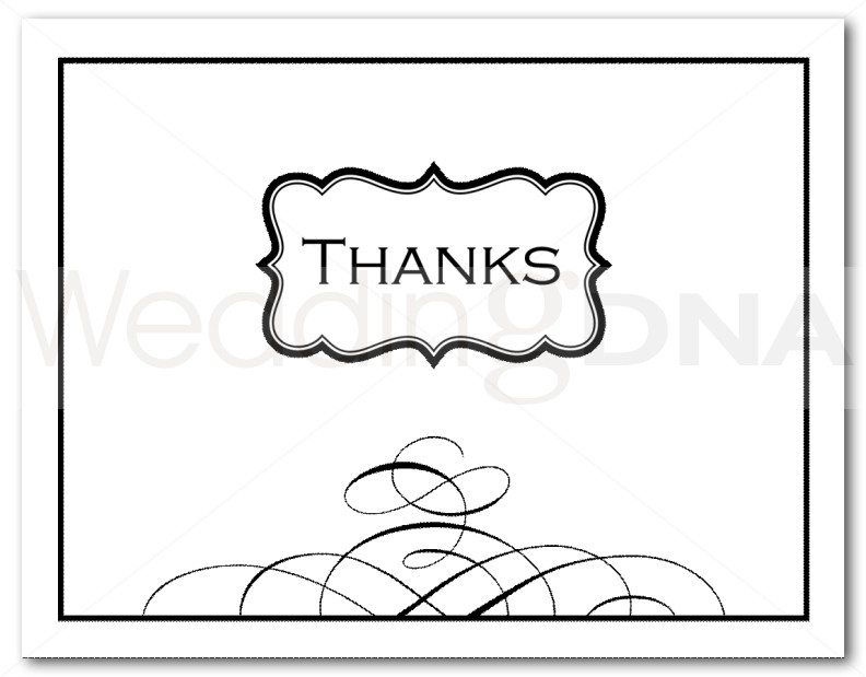 Black And White Thank You Card   Page 1