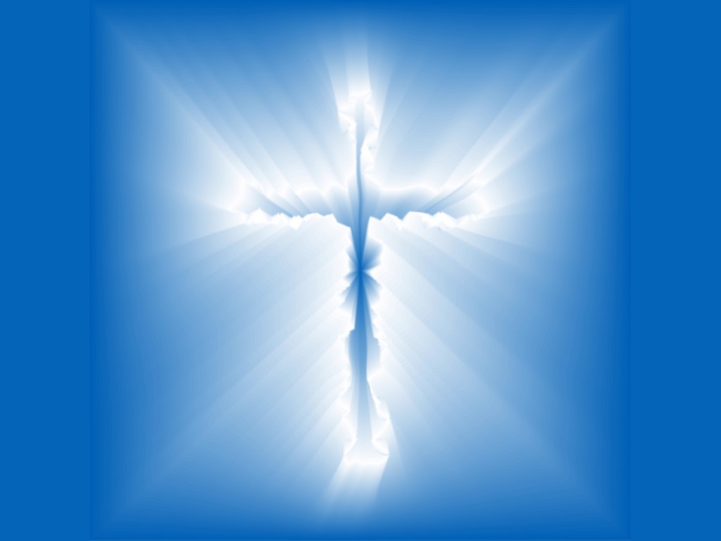 Christian Graphic  Blue Cross Papel De Parede Imagem
