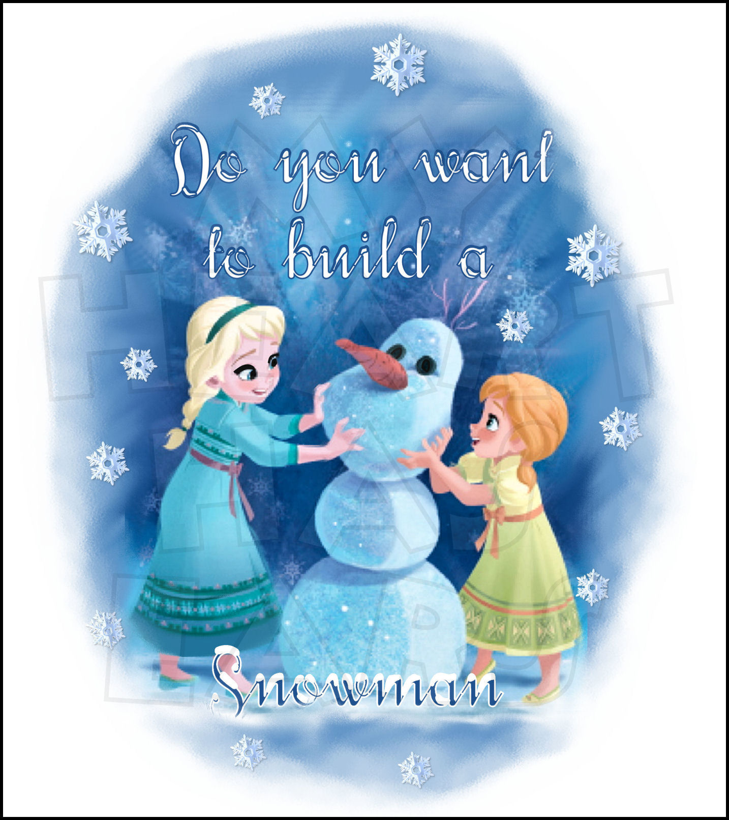 Do You Want To Build A Snowman  Instant Download Digital Clip Art