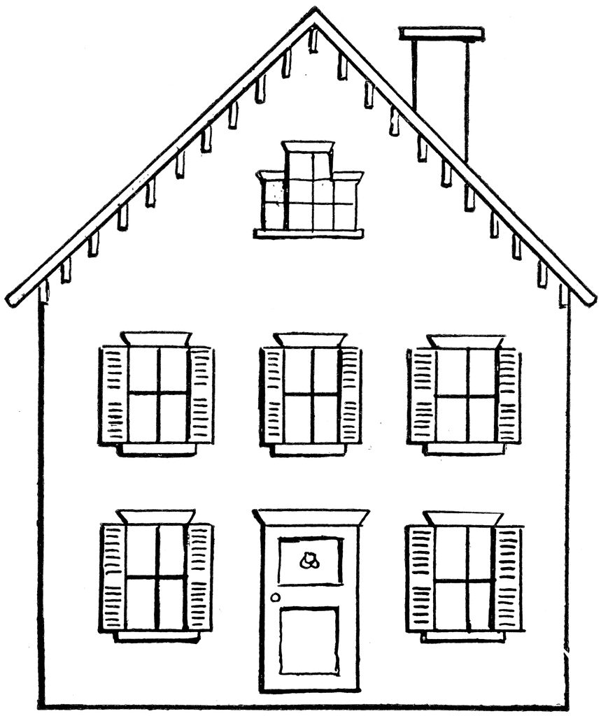 Drawing A House 2   Clipart Etc