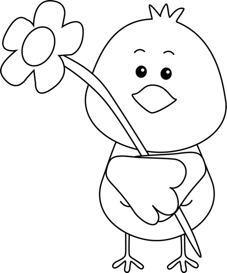 Flower Clipart Black And White Bird And Flower Black White Png