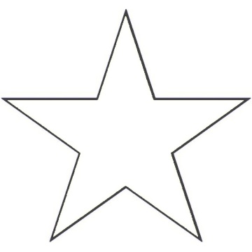 Full Page Black And White Outline Star