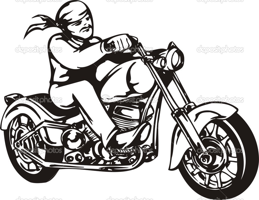 Harley Motorcycle Clipart Black And White Simple Motorcycle Clipart