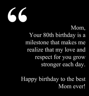Quotes For 80th Birthday Party   80th Birthday Wishes   Messages For