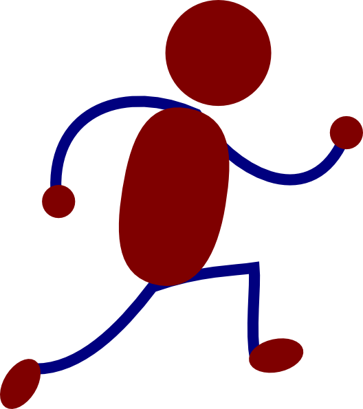 Red Stick Man Clipart Running Figure Red Clip Art