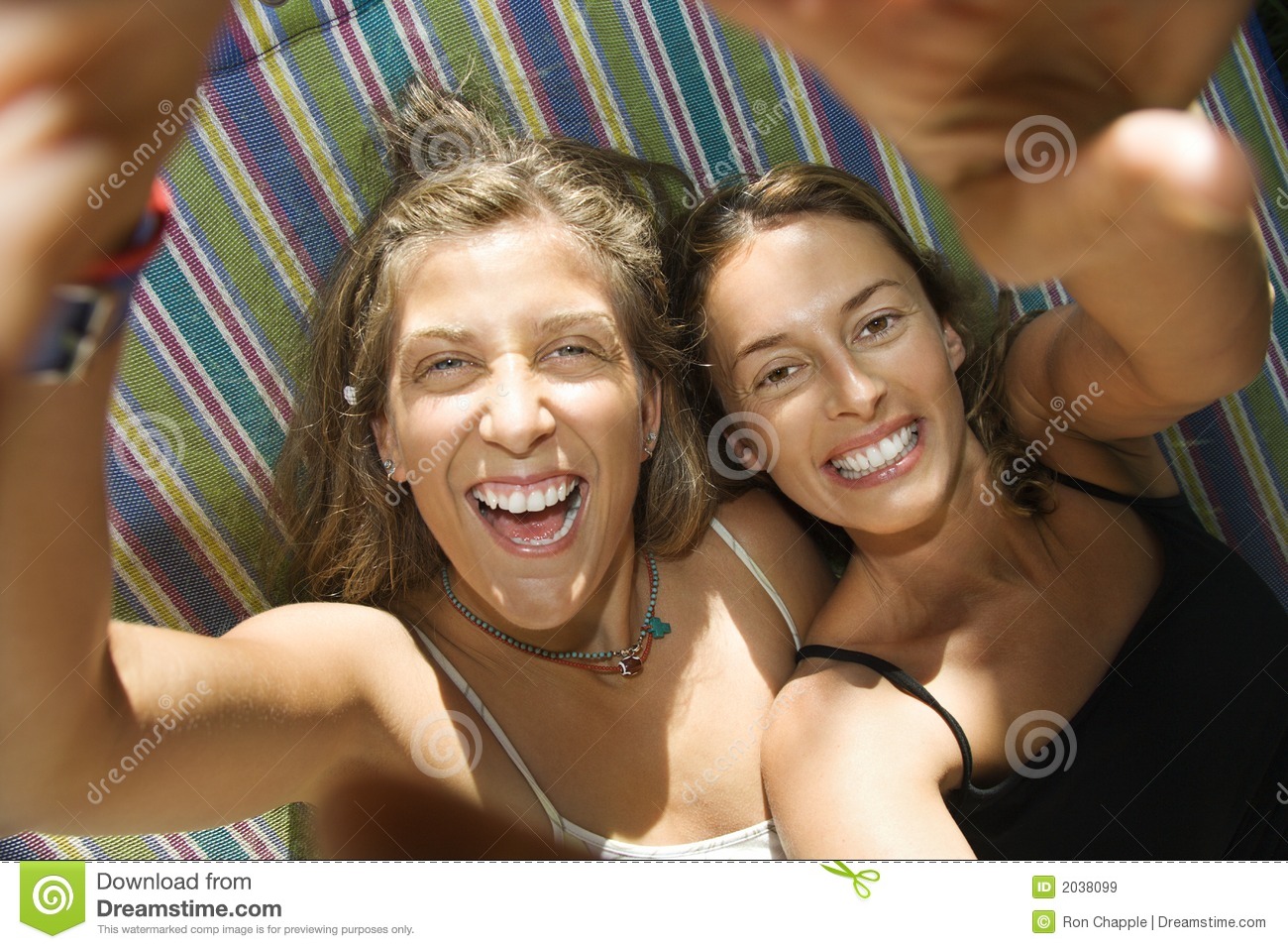Women Being Silly In Hammock  Royalty Free Stock Images   Image