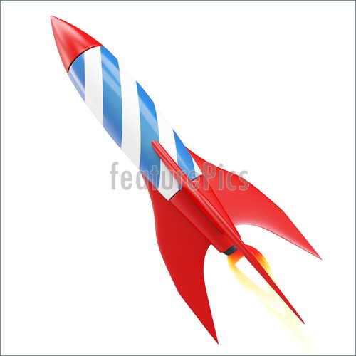 3d Red Space Rocket Detailed Illustration  Clip Art To Download At