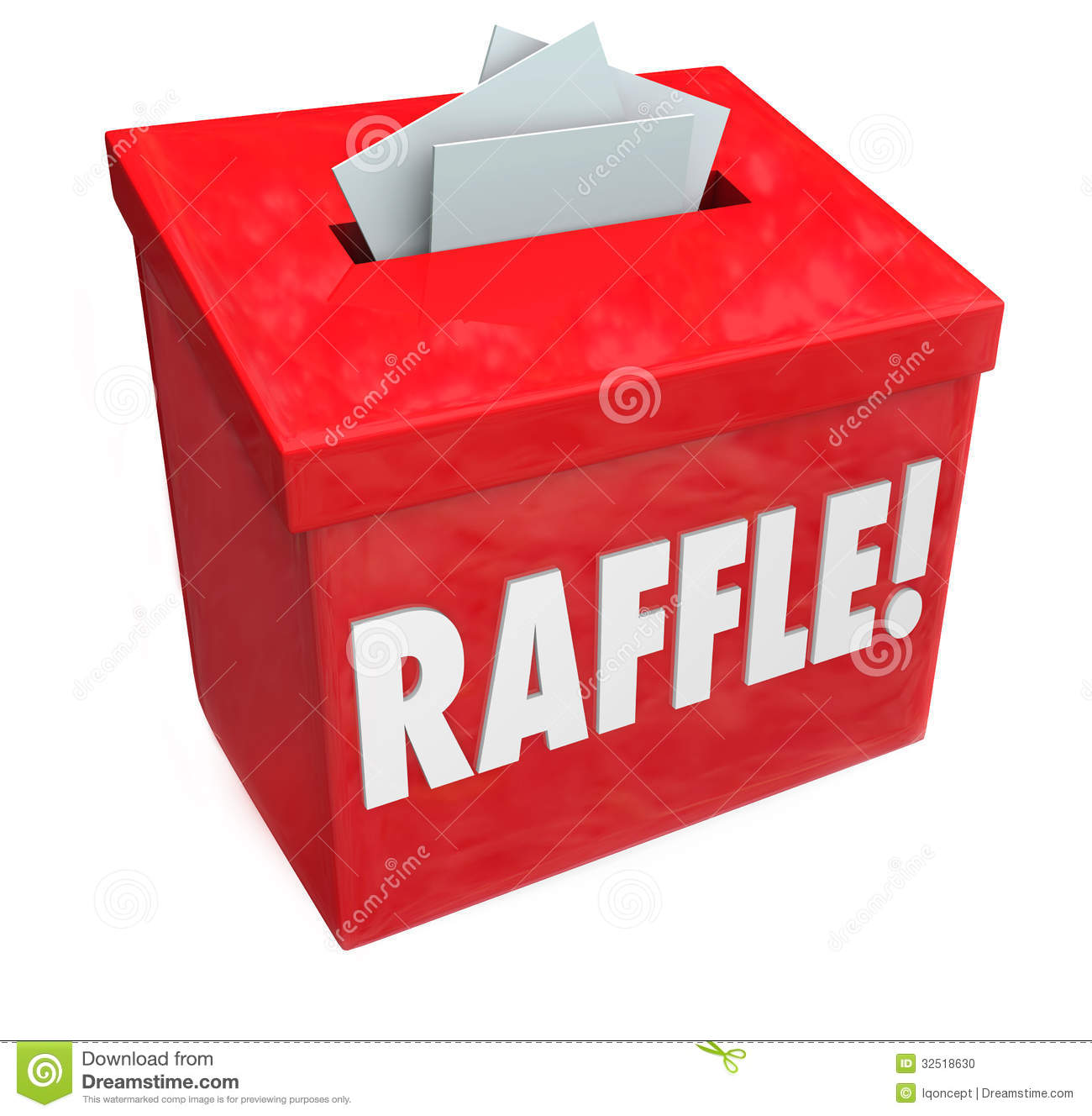 50 50 Raffle Enter To Win Box Drop Your Tickets Stock Photo   Image