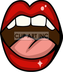 Back   Pics For   Mouth And Tongue Clipart Black And White