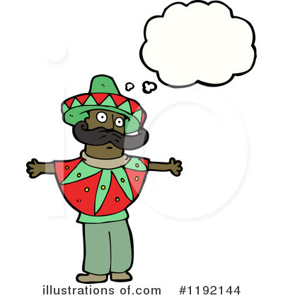 Black Mexican Man Clipart  1192144 By Lineartestpilot   Royalty Free    