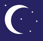 Blue Crescent Moon Clipart   Outer Space Pictures