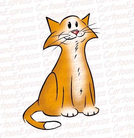 Cartoon Vector Illustration Of A Cat Pet