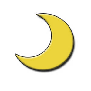 Description  This Is A Free Clipart Picture Of A Yellow Half Moon