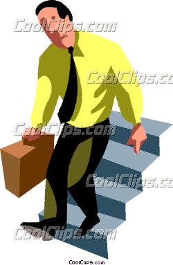 Down Stairs Clipart Businessman Going Down Stairs