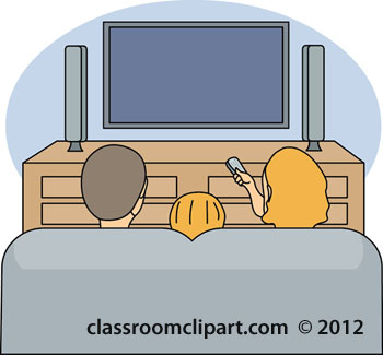 Family   Family Watching Tv 13112   Classroom Clipart