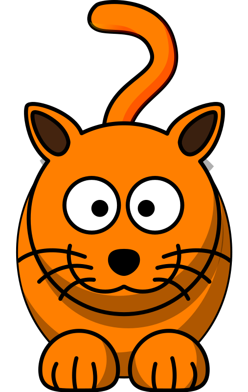 Free Cartoon Orange Cat Clip Art