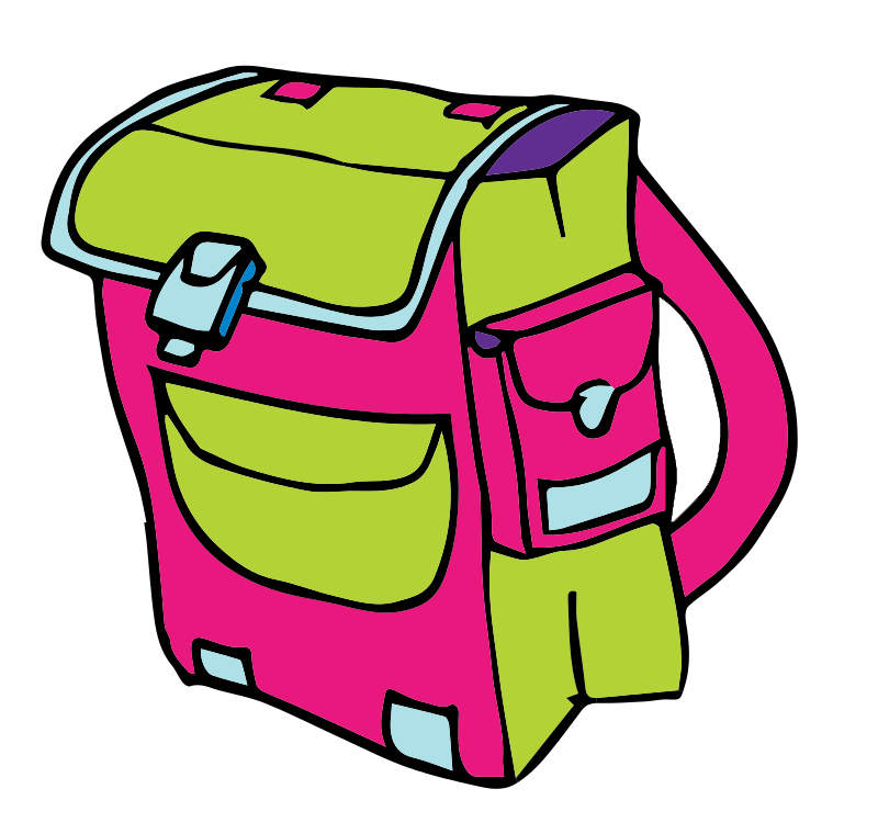 Free Cartoon School Backpack Clip Art