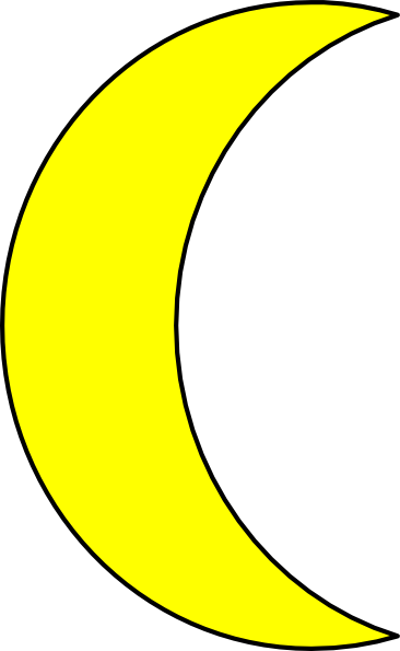 Free Clipart Picture Yellow Half Moon Pic  20