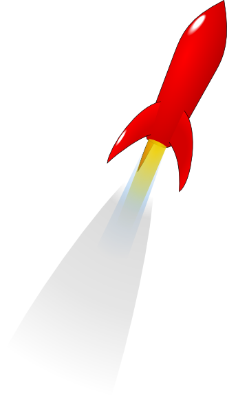Launching Red Rocket Clip Art At Clker Com   Vector Clip Art Online