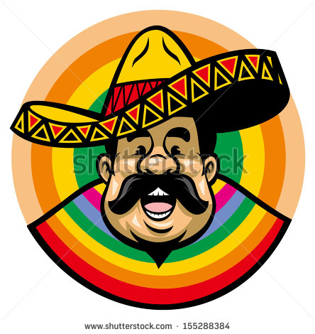 Mexican Man With Sombrero Clipart Cartoon Of Smiling Mexican Man
