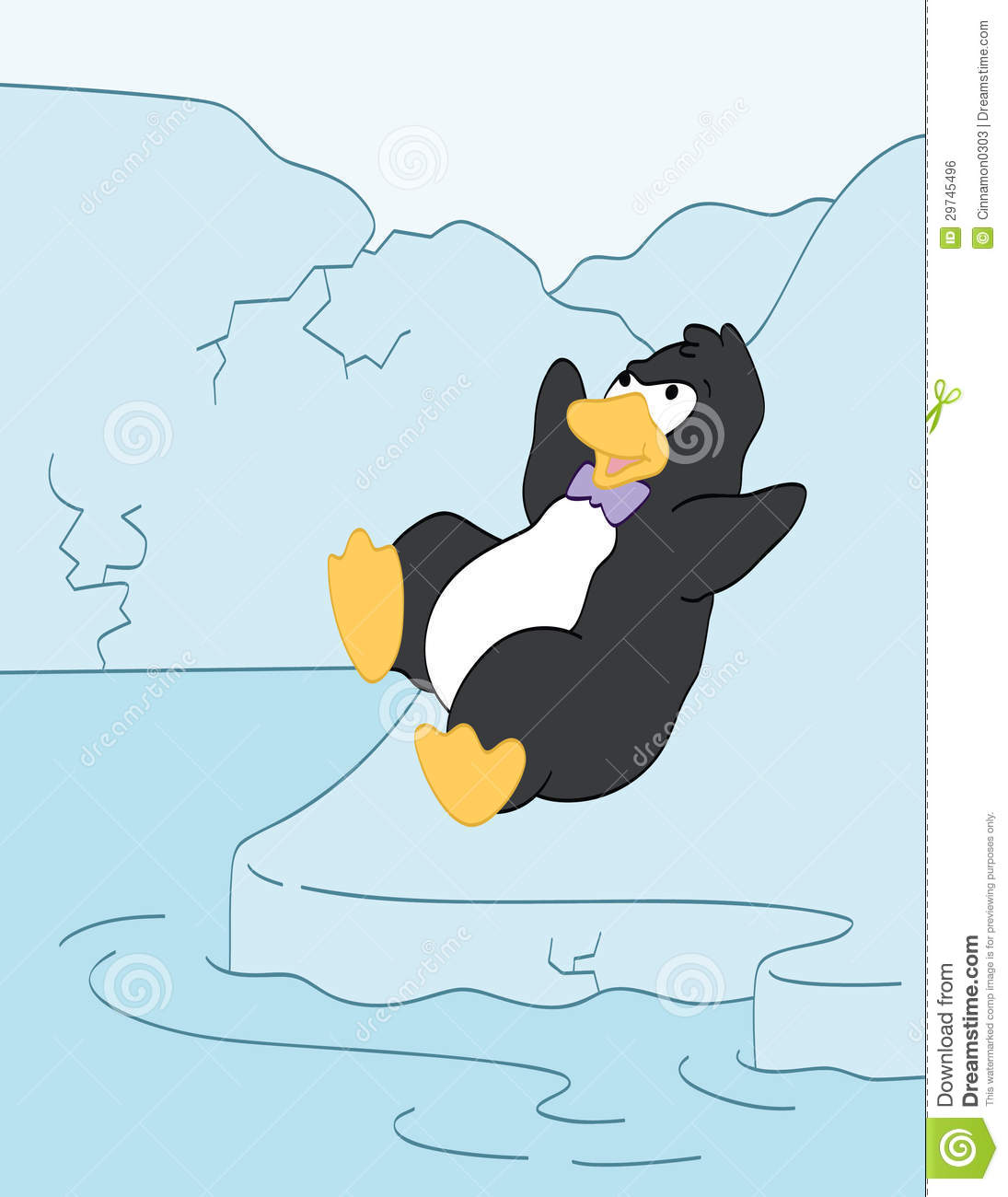 Penguin Sliding Clipart Penguin Sliding Down A Slope