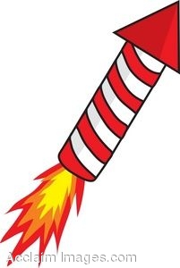 Red Rocket Firework Clip Art