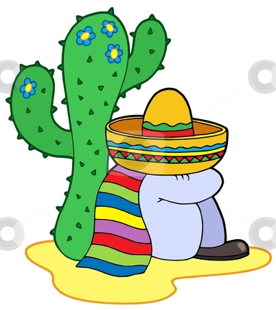 Resting Mexican Stock Vector Clipart Resting Mexican   Vector    