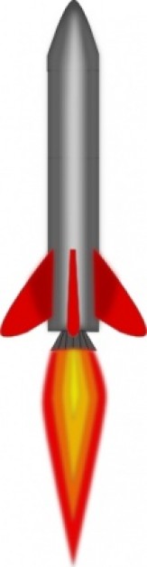 Rocket Flying Up Clip Art Vector   Free Download