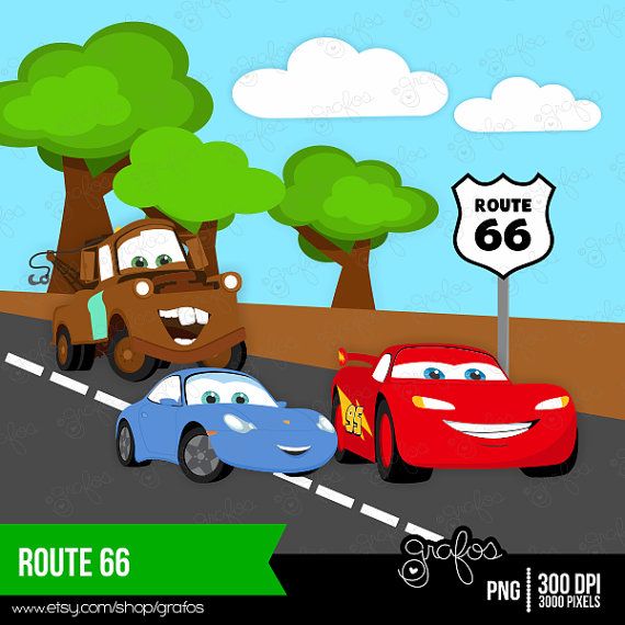 Route 66 Digital Clipart Digital Clipart Disney Cars   Personal And    