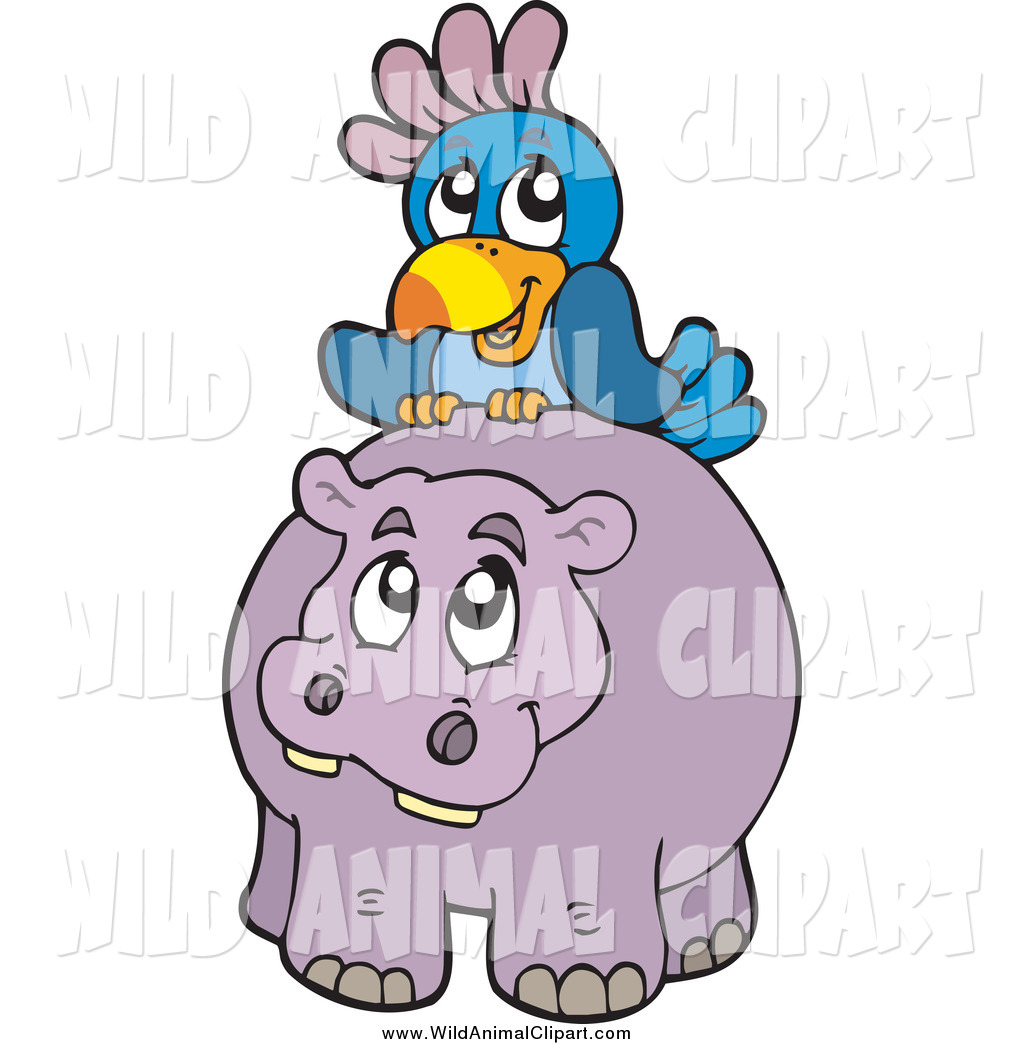 Royalty Free Stock Wildlife Clipart Of Hippopotamus