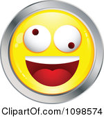 Silly Face Clip Art Clipart Yellow And Chrome