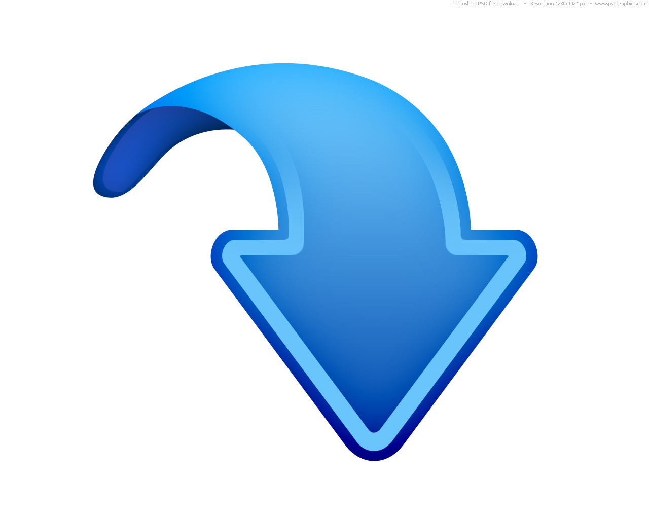 Up Down Left And Right Arrows Blue Web Icons   Psdgraphics