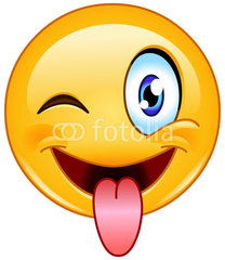 Vector  Stuck Out Tongue And Winking Eye Emoticon