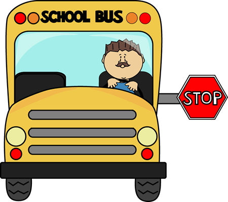 Yellow School Bus Clip Art Image   Yellow School Bus With A Stop Sign