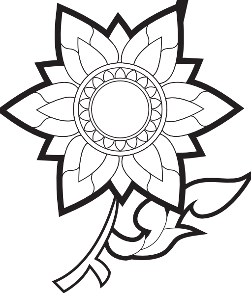     Black And Whiteblack And White Flowers Drawings   Clipart Best