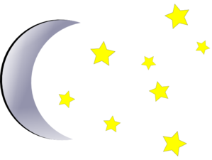 Moon And Stars Clipart Black And White Moon And Stars Md Png