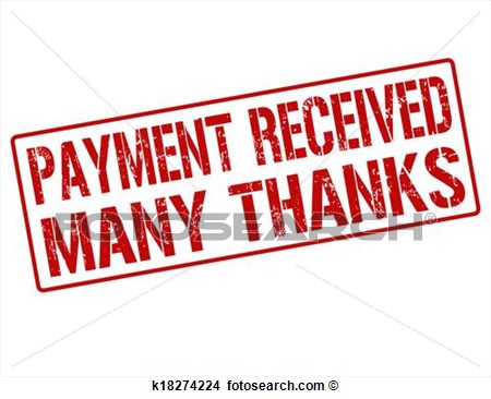 Payment Received Many Thanks Stamp View Large Clip Art Graphic