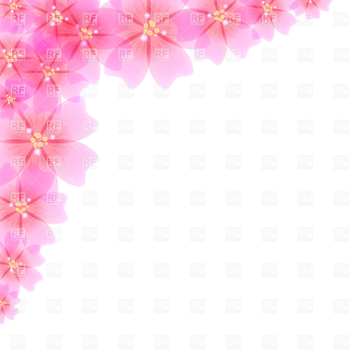 Pink Floral Corner 28390 Download Royalty Free Vector Clipart  Eps